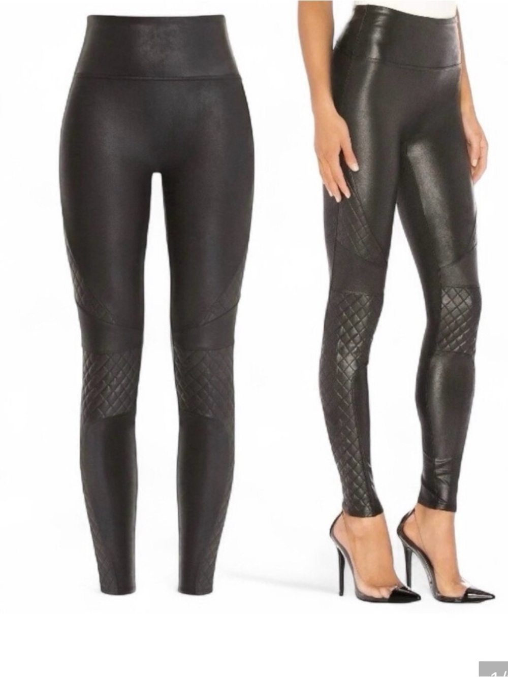 SPANX Quilted Moto Faux Leather Leggings